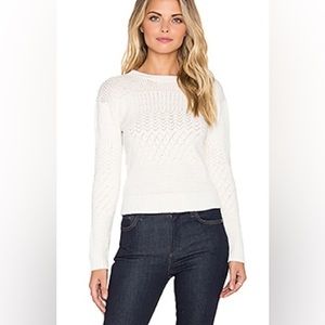 White knit sweater